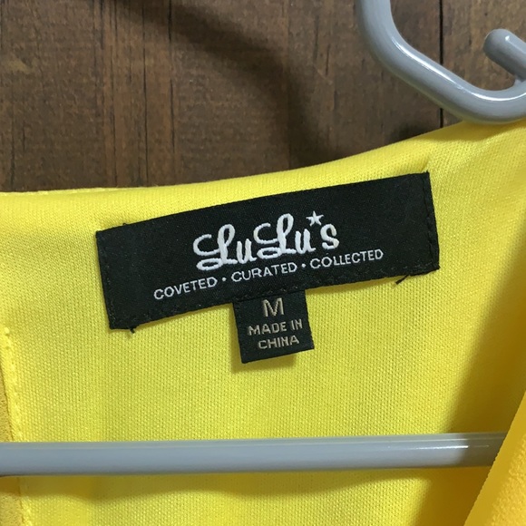 Lulu’s Yellow Pleated Dress - Picture 3 of 3